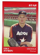 1990 Star Osceola Astros Cole Hyson #10 - Houston Astros