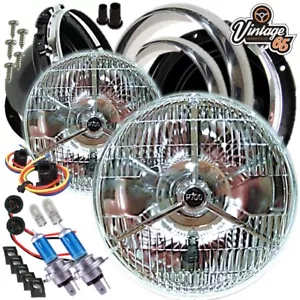 Kit de bisel de faros de conversión halógena clásico Austin Mini Lucas estilo LHD P700 - Imagen 1 de 5