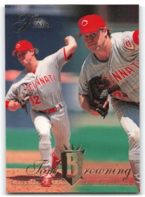 1994 Fleer Flair #144 Tom Browning Cincinnati Reds 2AC - Image 1 of 2