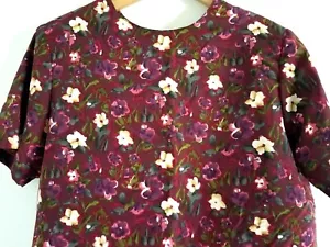Camicetta vintage Jaclyn Smith Classics top L grande maglione floreale manica corta - Foto 1 di 5