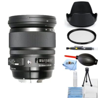 Sigma 24-105mm F/4 DG OS HSM Art Lens for Nikon 635-306 - 7PC Accessory Bundle - Image 1 of 2