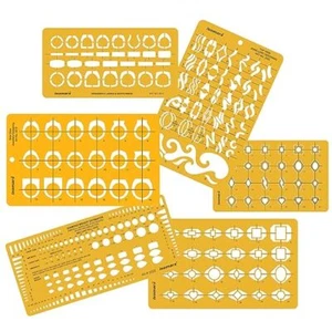 Isomars Jewelry Rings Drawing & Drafting Template Jewelry Stencil Combo of 6 - Bild 1 von 7