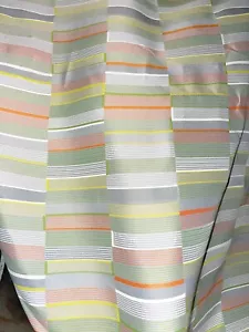 MULTICOLOR RECTANGULAR 3D UPHOLSTERY DRAPERY YARN DYE FABRIC BY THE YD 58" WIDE - Picture 1 of 5