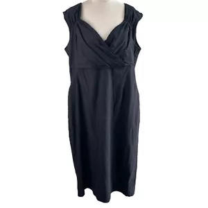 Pinup Couture Dress Womens 4XL Black Pencil Midi Retro Rockabilly Sweetheart - Picture 1 of 16