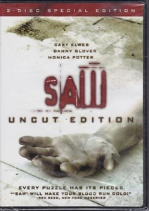 Saw (Widescreen DVD, 2005, Uncut Edition, 2-Disc Set) *BRAND NEW* - Foto 1 di 2