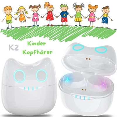 Kinder Bluetooth Kopfhörer Panda In-Ear kabellos Lautstärkebegrenzt IPX5 - Bild 1 von 4