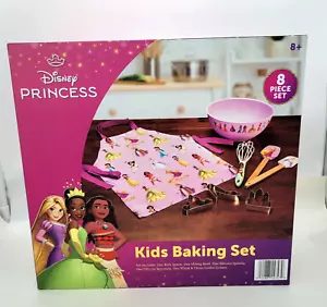 Disney 8 Piezas Juego de Hornear Niños PRINCESA DISNEY Delantal Cuenco Utensilios Niñas NUEVO - Imagen 1 de 4