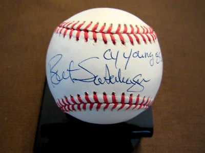 BRET SABERHAGEN CY YOUNG 85 & 89 ROYALS METS SIGNED AUTO OAL BASEBALL JSA BEAUTY - Image 1 of 3