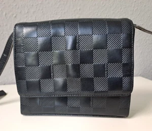 Otto Kern Damen Handtasche Made in Italy Leder Glatt-und Strukturleder Schwarz - Bild 1 von 9