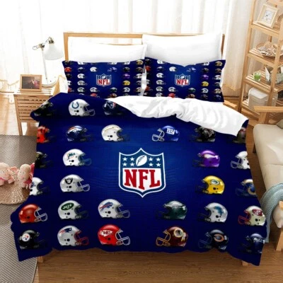 3D NFL Quilt Cover Set Duvet Cover Bedding Pillowcases - Image 1 of 4