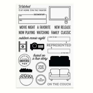 Movie Night Clear Stamps Scrapbooking - Pads Silicone Paper Craft Scrapbook 1pc