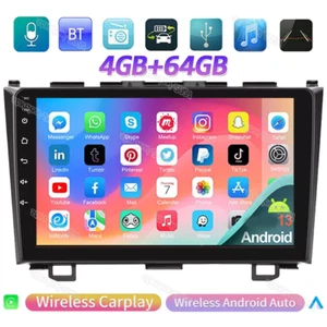 Radio estéreo para automóvil Carplay Android 13 para Honda CRV 2007-2011 GPS navegación RDS BT + cámara - Imagen 1 de 17