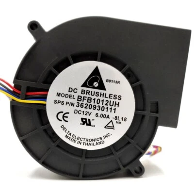 Delta BFB1012UH 12V 6A 9733 High Airflow Projector Blower Centrifugal Fan 9cm - Image 1 of 4