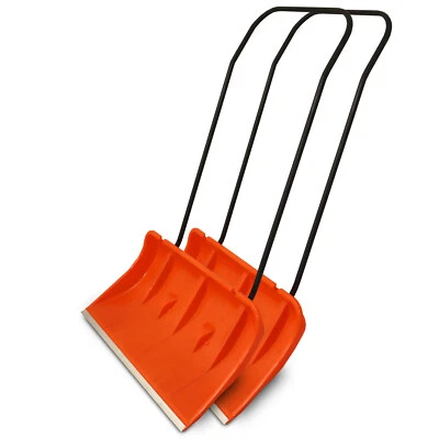 Schneeschieber Schneeschild Schneeschippe mit Bügelgriff 80cm Orange 2x BITUXX - Bild 1 von 4