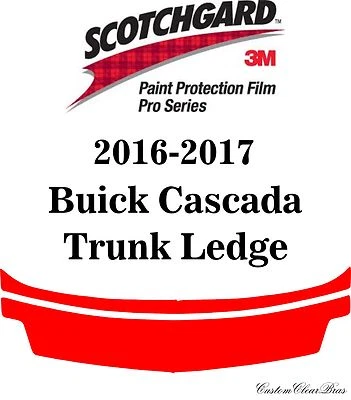 3M Scotchgard Paint Protection Film Pro Series Clear Bra 2016 2017 Buick Cascada - Image 1 of 3