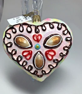 Neiman Marcus Sweets Cookie Glittery LEBKUCHEN HEART Christmas Ornament 2002 - Bild 1 von 13
