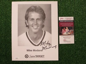FOTO MIKE MODANO FIRMATA 8,5x11 DALLAS STARS Super Target JSA COA - Foto 1 di 4