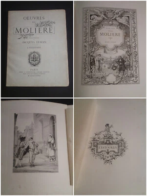 1882 Molière Superbe L'ÉTOURDI In Folio France Théâtre Gravure Louis XIV Comédie - Photo 1/4
