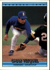 1992 Donruss Seattle Mariners Baseball Card #641 Omar Vizquel
