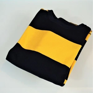 GAP 1969 T Shirt Pullover Seersucker Stripe Yellow Blue Boy Sz L Kids L Sleeve - Picture 1 of 9