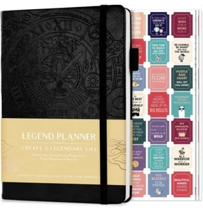 Legend Planner–Life Planner. Organiser Notebook & Productivity Journal. A5 Black - Picture 1 of 6