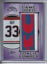 2017-18 Leaf Lumber Kings Game Used Goalie STICK Emerald #GL23 Patrick Roy /3