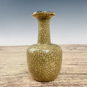 6,1" Chinesische Antike Porzellan Song Ge Ofen Pfanne Mund Flasche - Bild 1 von 9