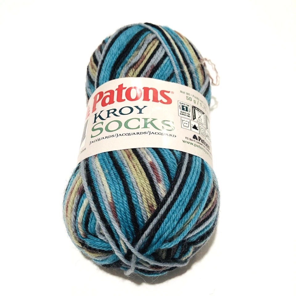 Patons Kroy Socks Yarn Turquoise Jacquard 409263