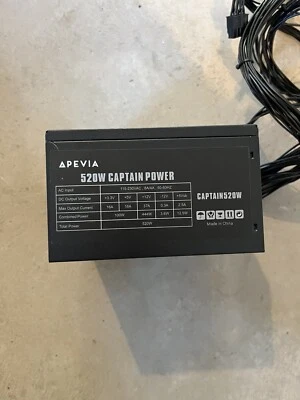 Apevia 520W Captain Power Captain520W Power Supply ATX AC 115/230V Switch - Image 1 of 3