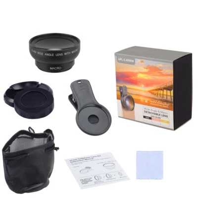 APEXEL 2 in1 HD Camera Lens 0.45x Super Wide Angle&12.5x Macro Mobile Phone Lens - Image 1 of 4