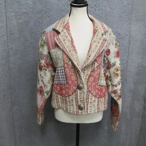 Vintage Painted Pony Blazer Jacke Damen M Creme Western Künstlerisch Grandmacore​ - Bild 1 von 19
