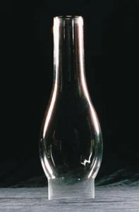 Clear Glass Lamp Chimney Oval Replacement Hurricane Globe 2.5 Base x 10 inch H - Picture 1 of 4