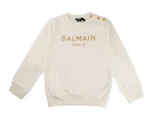 Balmain Kid's Sweater White [BS4A00-Z0001-102] - Picture 1 of 1