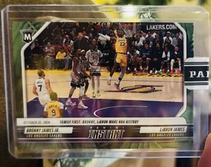2024 PANINI INSTANT 26 NBA LAKERS LEBRON BRONNY JAMES 1st GAME JUNGLE SP #/25 PS - Picture 1 of 2