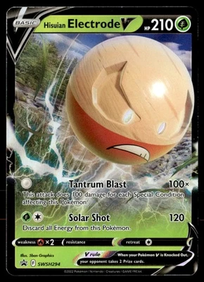Hisuian Electrode V - Promo Holo SWSH: Sword & Shield Promo Cards SWSH294 NM Pok - Image 1 of 2