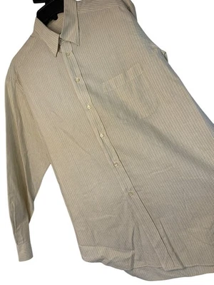 Camisa con botones a rayas Giorgio Armani Le Collezioni para hombre talla 41/16 L RP10505 Foto 1 de 4