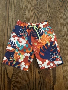Gymboree Boys Bathing Suit Trunks / Shorts - Size 4 - Tropical Print - Picture 1 of 2