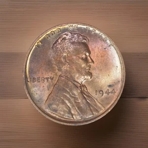 1944 Lincoln Wheat Penny, Uncirculated, BU, Luster, Great Toning - Picture 1 of 4