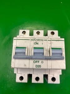 Crabtree Polestar 63D/20 D20 20A 3 Phase MCB - Picture 1 of 4