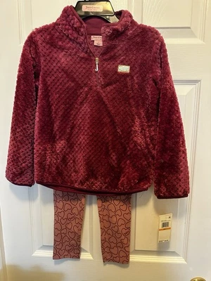 Conjunto de 2 Leggings e Top Juicy Couture Tamanho 7 Meninas Novo com Etiquetas - Imagem 1 de 4