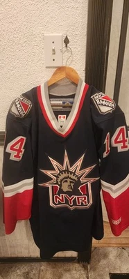 Camiseta De Colección NHL CCM New York Rangers Brendan Shanahan 14 Para Hombre Grande Dama Liberty Foto 1 de 4