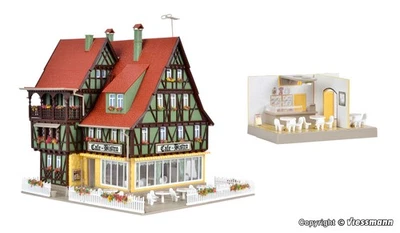 VOLLMER 43695 HO Scale Romantik Series: Coffee Bistro With Interior Design - Image 1 of 2