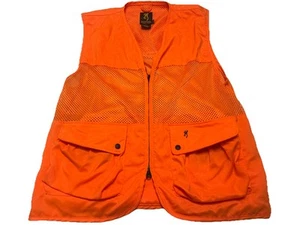 Browning Men’s Size 2XL Blaze Safety Orange Hunting Vest Full Zip Front Pockets - Picture 1 of 7