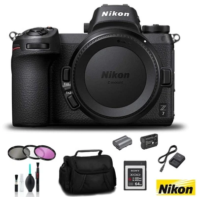 Nikon Z 7 Mirrorless FX-Format Digital Camera (Body Only) Bundle 64GB Memory Car - Image 1 of 4