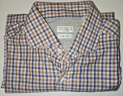 Brunello Cucinelli Basic Fit Plaid Shirt Large - Image 1 of 4