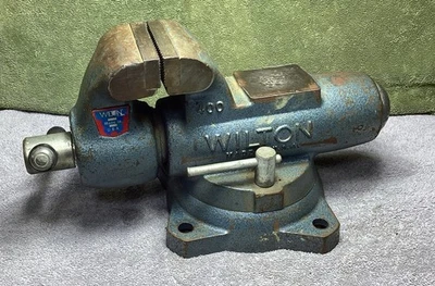 ПОВОРОТНЫЕ БАЗОВЫЕ НАСТОЛЬНЫЕ ТИСКИ WILTON 400 4 ДЮЙМА ОТ 8–96 СДЕЛАНО В США ВСЕ ОРИГИНАЛЬНЫЕ - Изображение 1 из 4