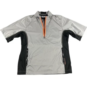 Sun Mountain Rain Jacket Mens Medium Gray Half Zip Short Sleeve Golf Tour Series - Picture 1 of 9