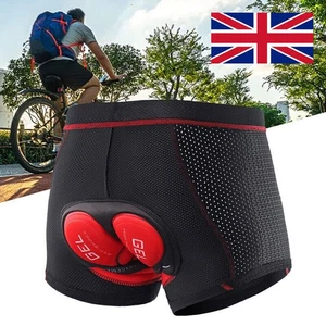 Men Cycling Shorts 5D Gel Padded Underwear MTB Mountain Bike Bicycle Short Pant - Picture 1 of 12