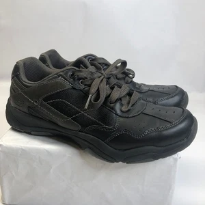 Skechers Classic Fit Air-Cooled Memory Foam Black Brown Walking Shoes Mens 8.5 - Picture 1 of 13