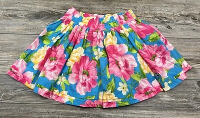Hollister Floral Mini Skirt Womens MED Tropical Flared Lined Flirty Coquette - Image 1 of 4